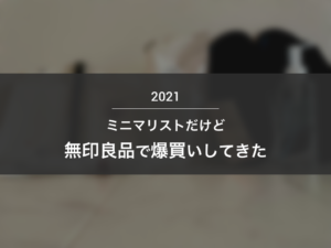 【物欲崩壊】ミニマリストだけど無印良品で爆買いしてきた