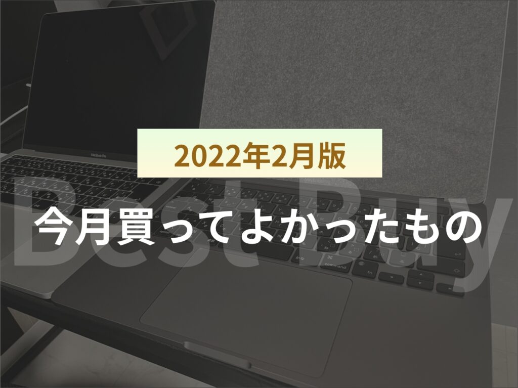 【2022年2月版】今月買ってよかったもの