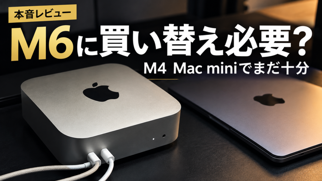 【オーバースペック】M4 Mac mini 24GBからM6に買い替える必要ある？今の使い方から考えてみる